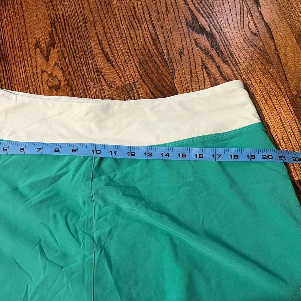 NEW Title Nine | Nimblene Skirt Green Blue Layer Laser Cut Out Zip Pocket‎ Sz XL - Picture 8 of 8